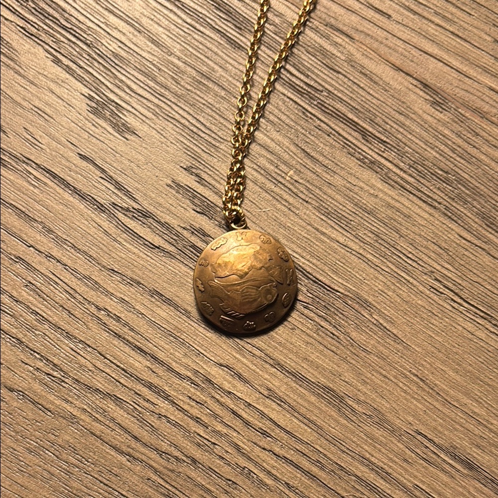 Gold Pendant Pisces Necklace